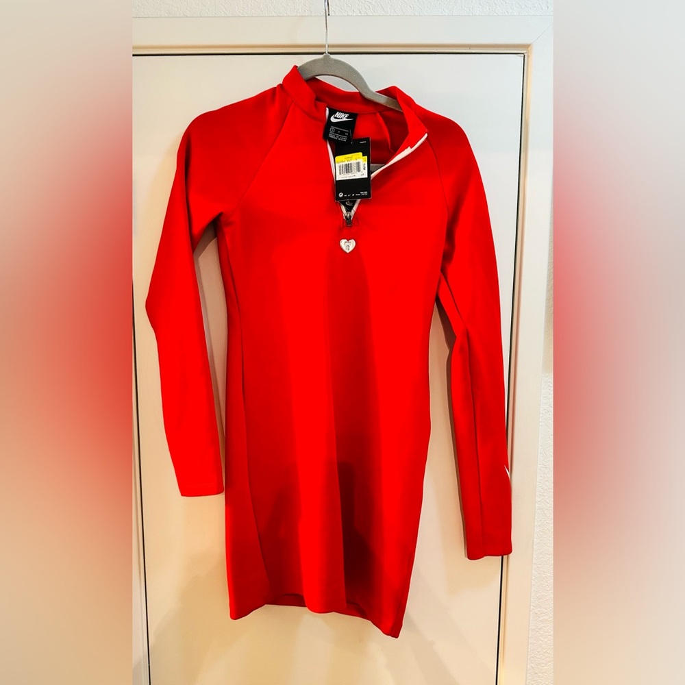 Nike Red Zip-Up Dress